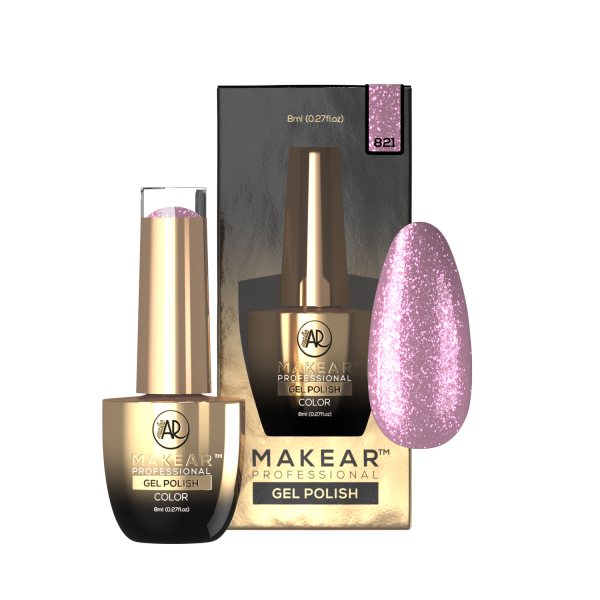 Makear 821 UV Gél lakk Premium Glitter 8ml