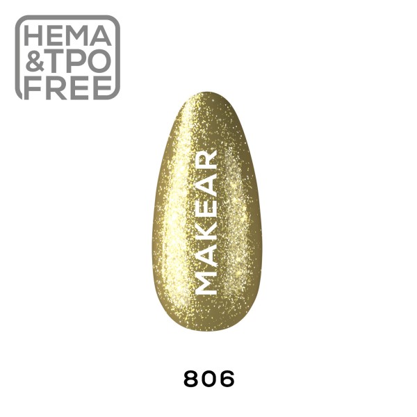 Makear 806 UV Gél Lakk PREMIUM GLITTER 8ml