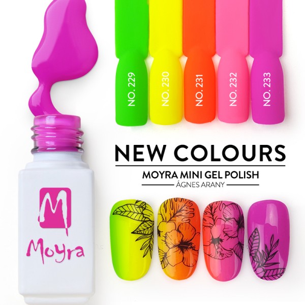 Moyra Mini Gel Polish 230 - neon sárga