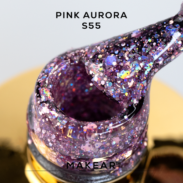 Makear Pink Aurora gél lakk S55