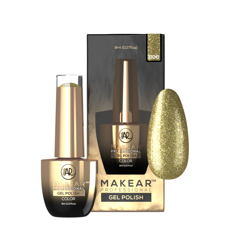 Makear 806 UV Gél Lakk PREMIUM GLITTER 8ml