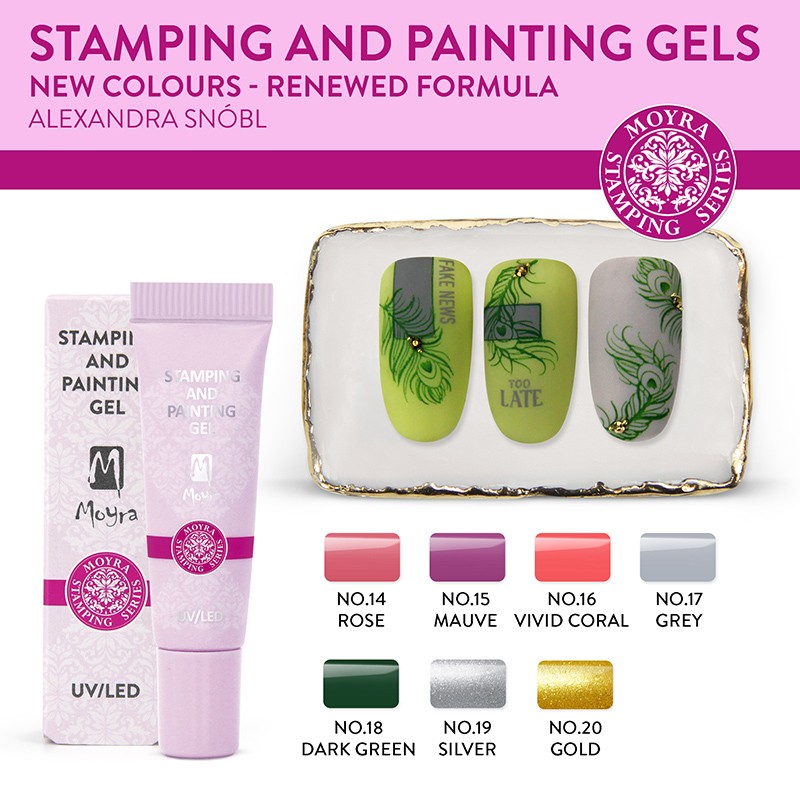 Moyra Stamping and Painting gel Nr.18 - Sötétzöld